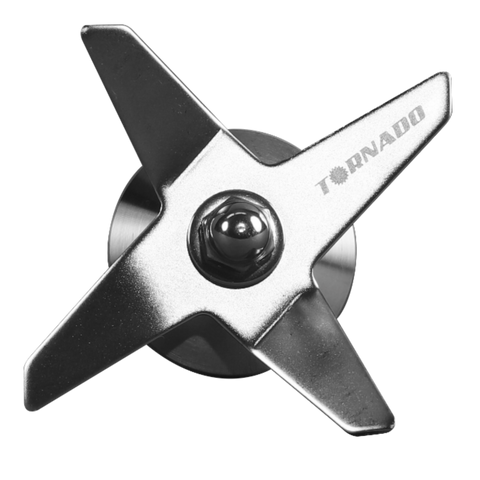 TORNADO stainless steel blade assembly viewed from above