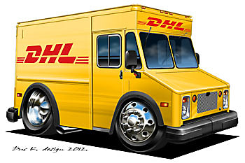 DHL truck illustration